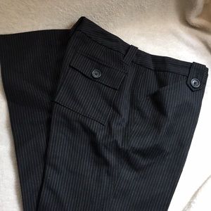 Banana Republic black pin stripe trousers